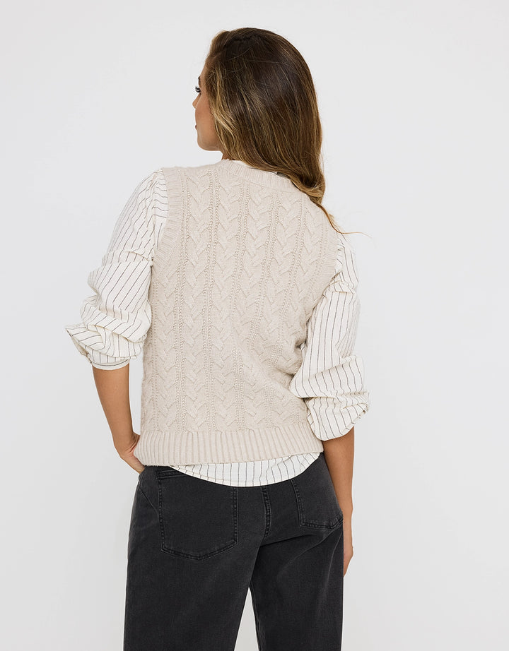 koala bay Chaleco Punto Grueso Beige - Alpica Descuentos del mes