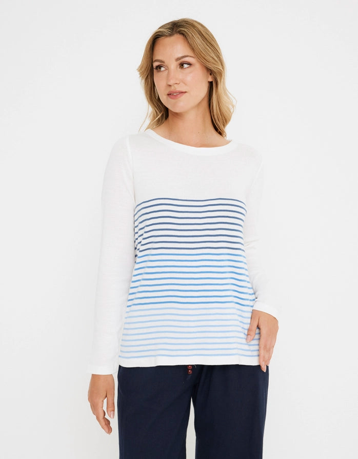 koala bay Camiseta Manga Larga Azul - Ryana Ofertas especiales