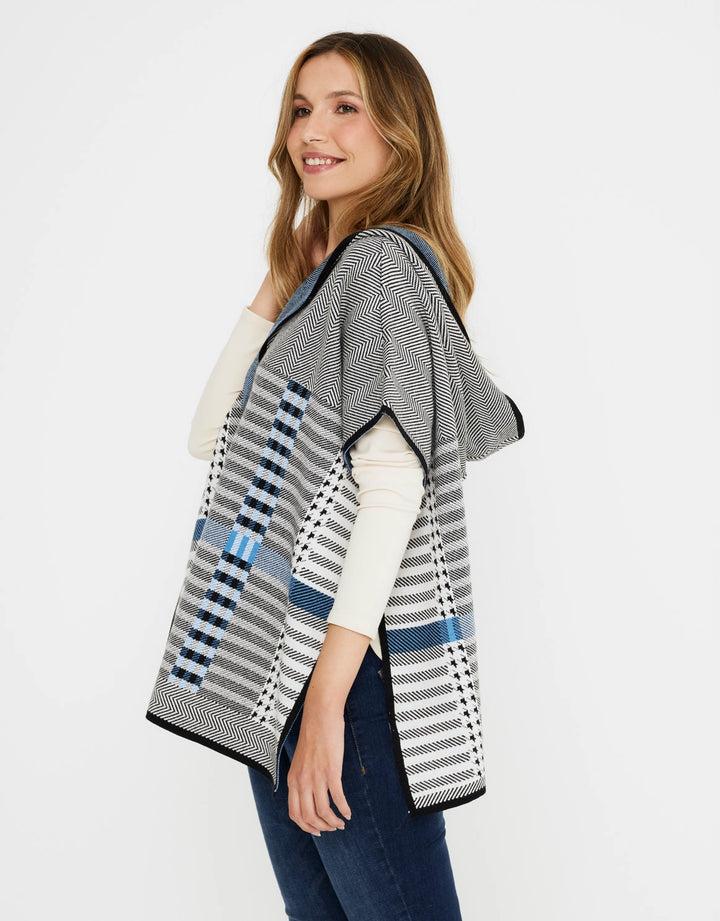 koala bay Poncho Cuadros con Capucha - Zalika Devoluciones gratuitas