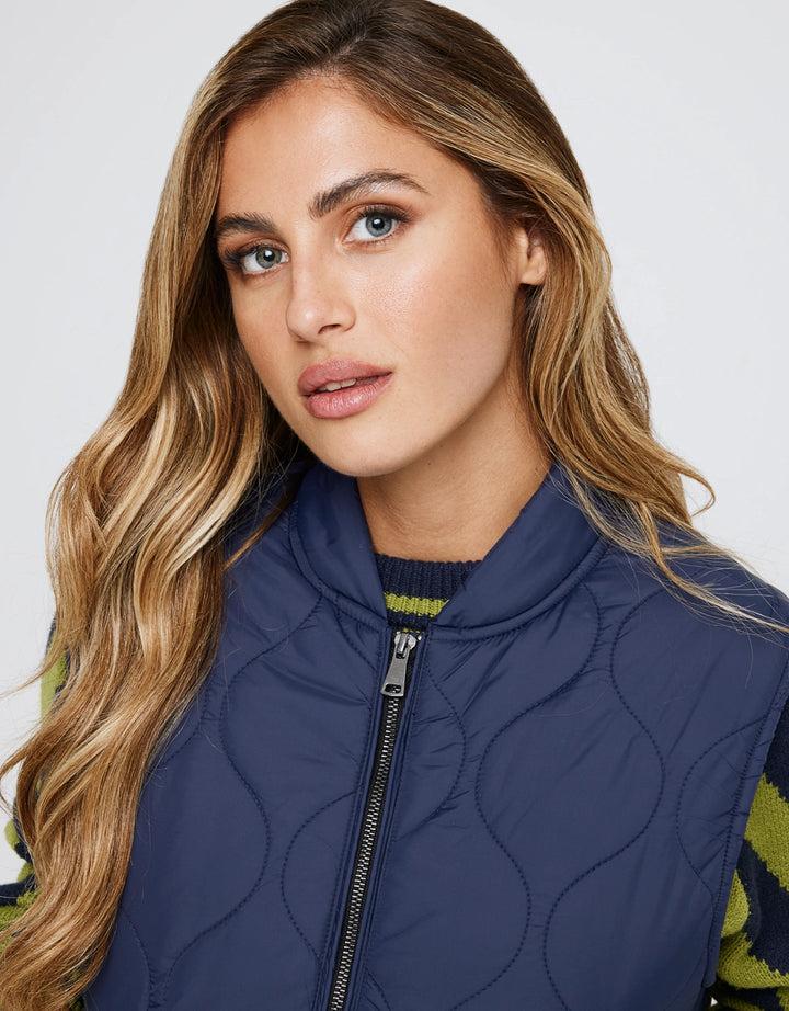 koala bay Chaleco Azul Marino Acolchado - Jantersin Venta caliente