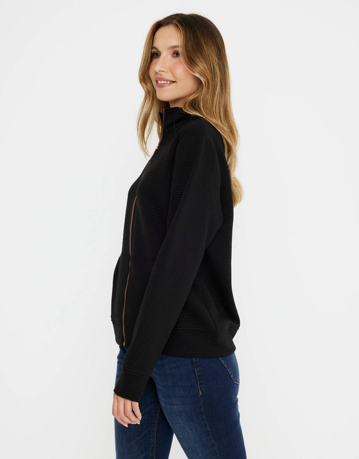 koala bay Chaqueta Cremallera Negro - Tigia Descuento