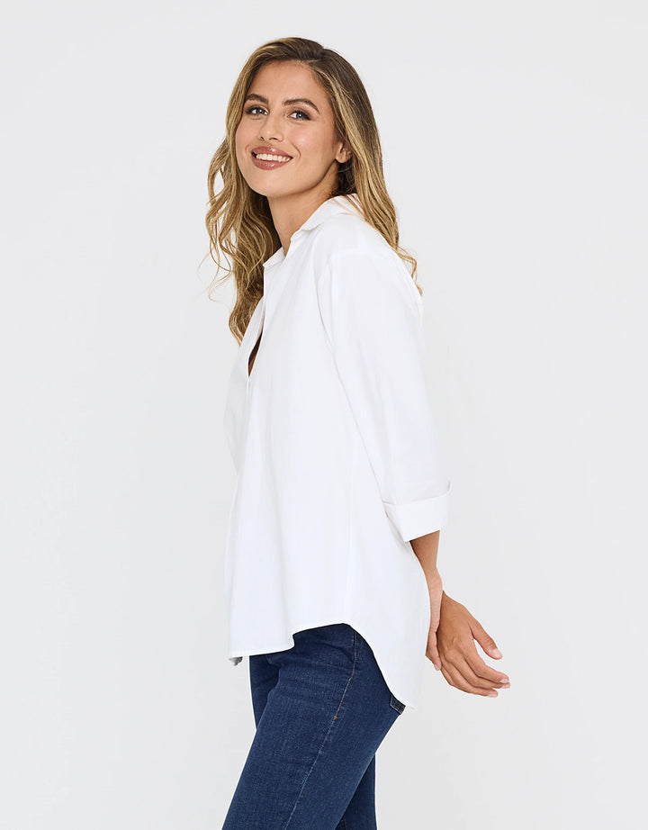 koala bay Camisa Oversize Blanco - Lospine Precio ultrabajo