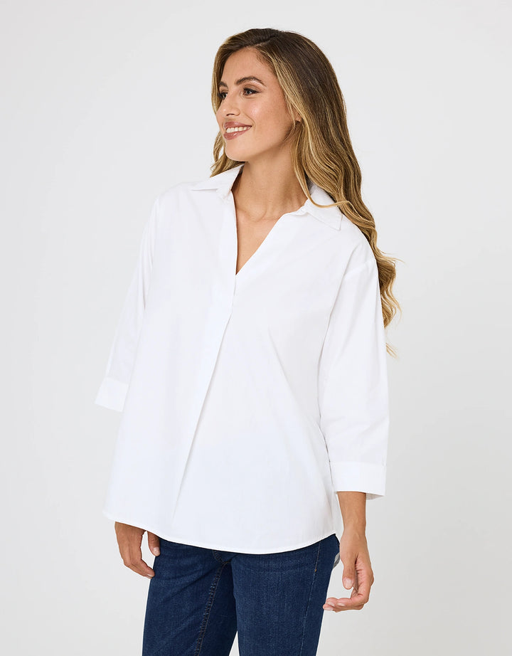 koala bay Camisa Oversize Blanco - Lospine Precio ultrabajo