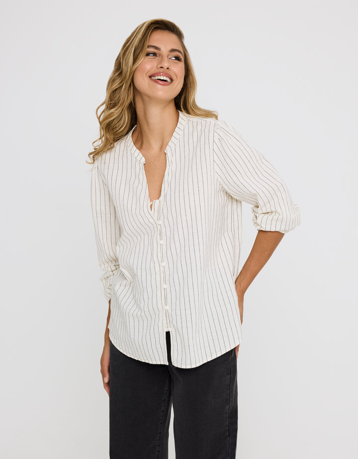 koala bay Camisa Manga Larga Rayas Off White - Tylus Outlet online