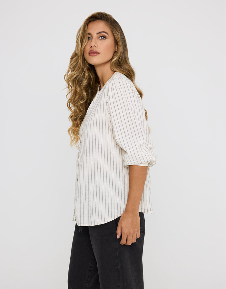 koala bay Camisa Manga Larga Rayas Off White - Tylus Precio de fábrica