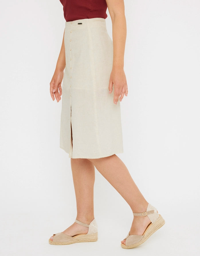 koala bay Falda Midi Beige - Closu Venta caliente