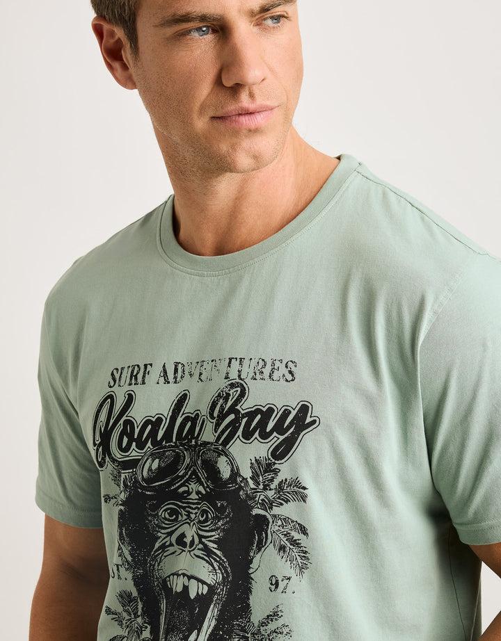 koala bay Camiseta Manga Corta Verde - Monquecito Último día