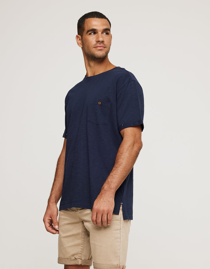 koala bay Camiseta Manga Corta Azul Marino - Button Limitado a 3 días