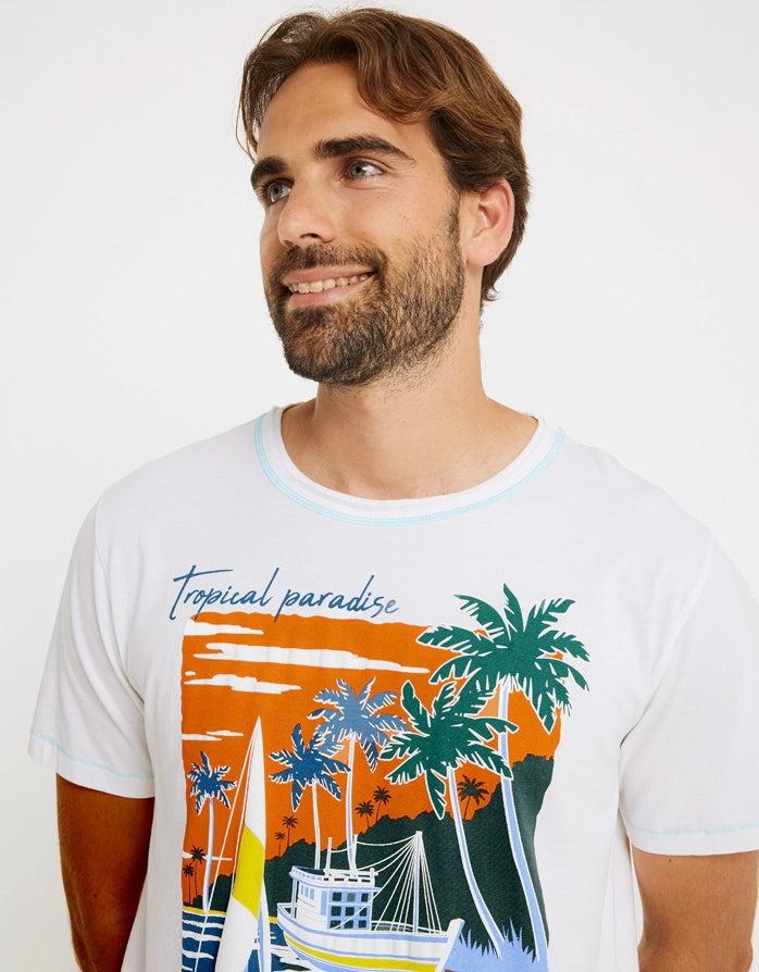 koala bay Camiseta Manga Corta Blanco - Paradiso Devoluciones gratuitas