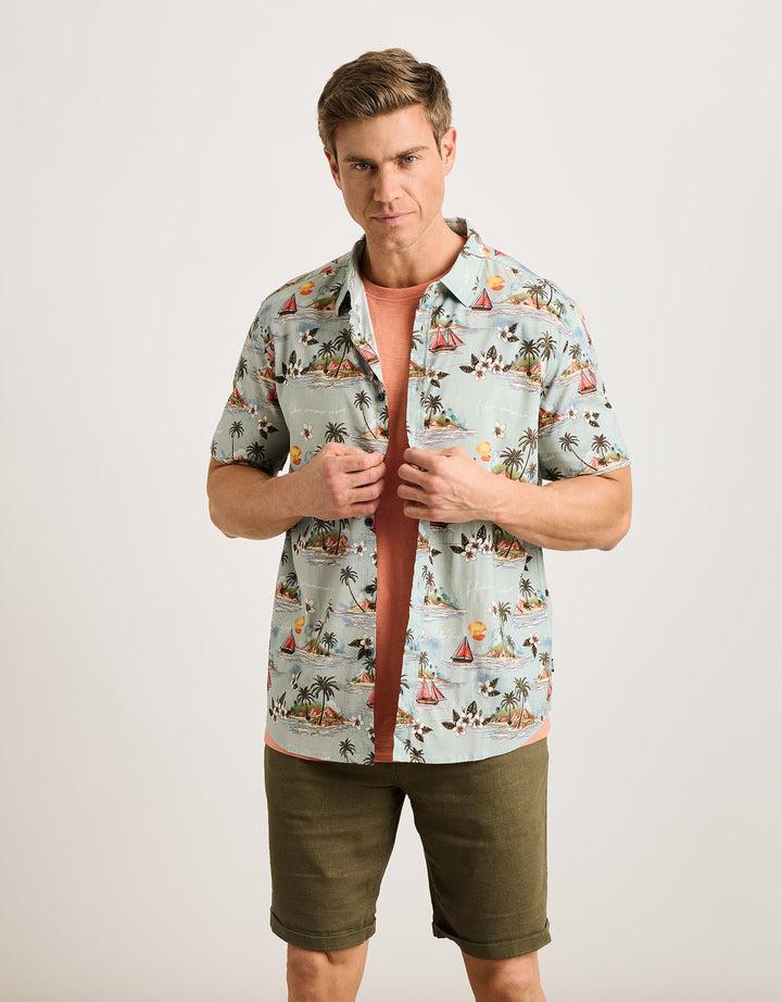 koala bay Camisa Manga Corta Azul Celeste - Cashoy Tienda de fábrica