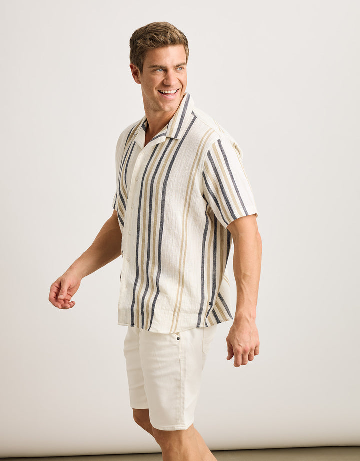 koala bay Camisa Manga Corta Azul Marino - Isao En oferta