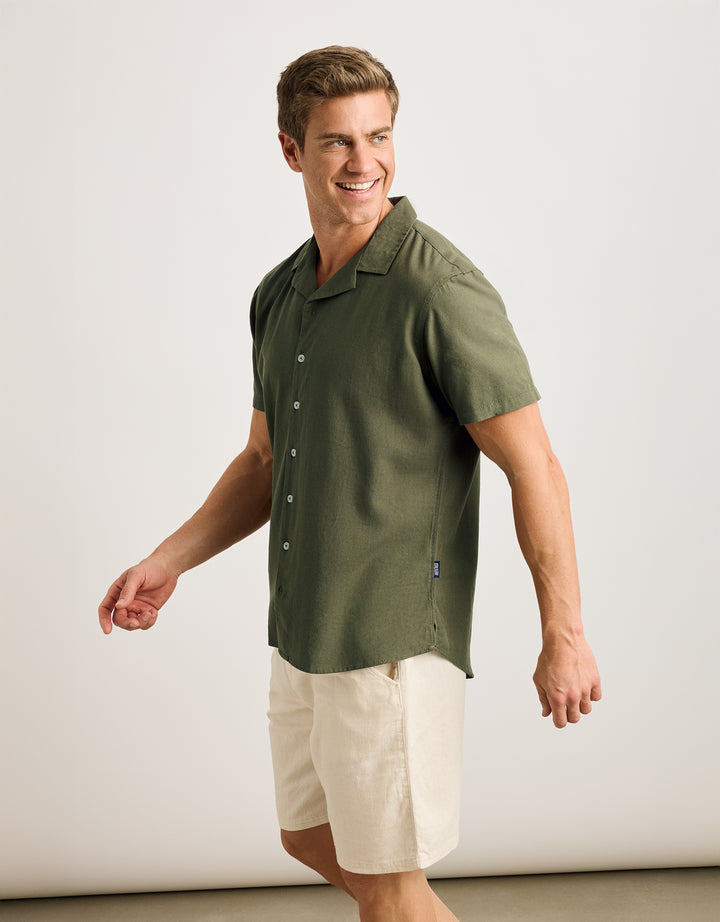 koala bay Camisa Manga Corta Verde Militar - Nikima Descuentos del mes