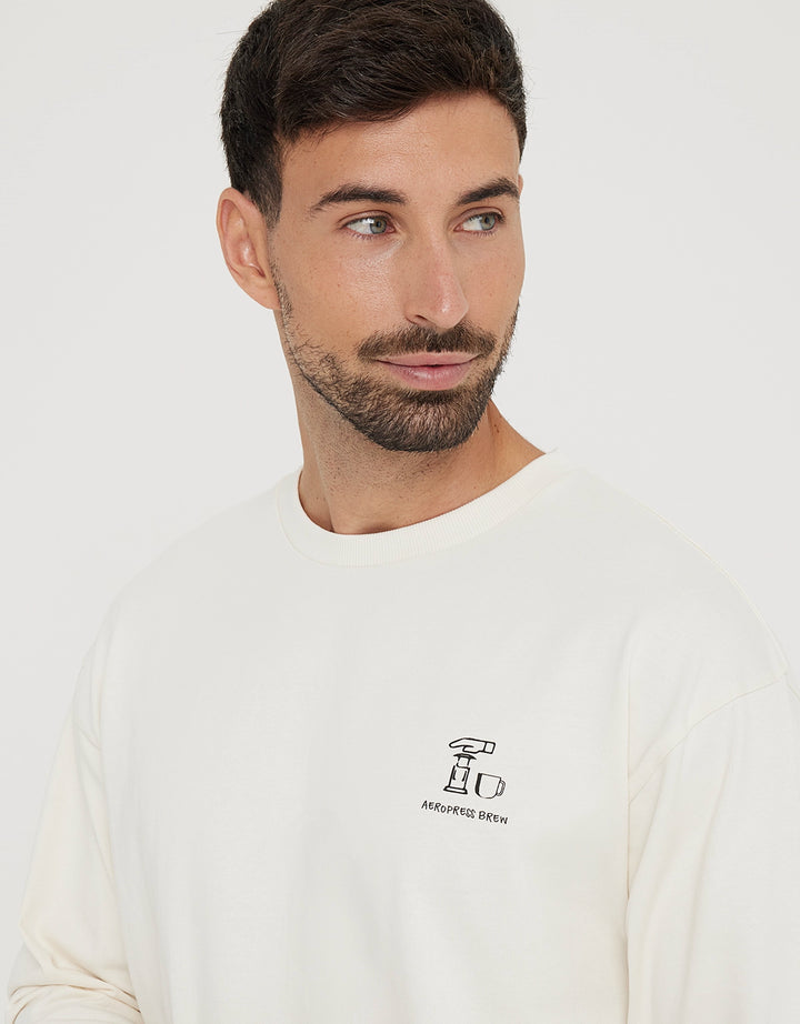 koala bay Sudadera sin Capucha con Estampado Blanco - Isalow Descuentos del mes