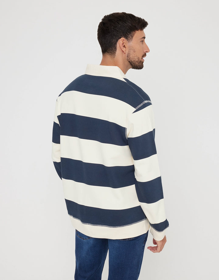 koala bay Polo Manga Larga Rayas Azul Marino - Thy Precio ultrabajo
