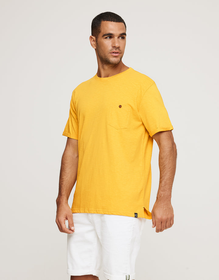 koala bay Camiseta Manga Corta Amarillo - Button En oferta