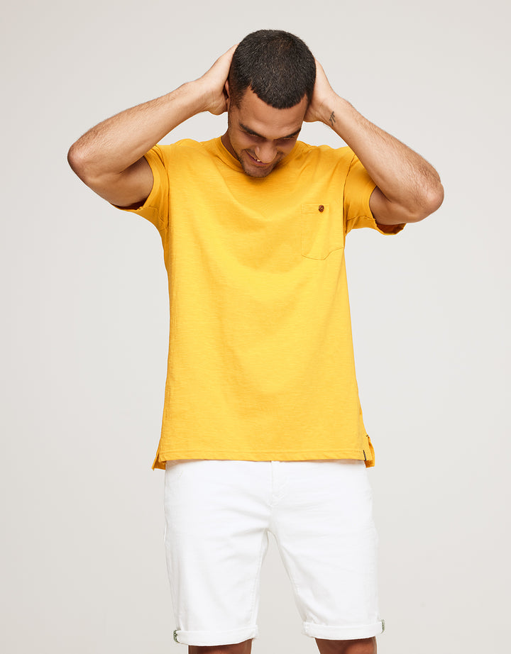 koala bay Camiseta Manga Corta Amarillo - Button En oferta