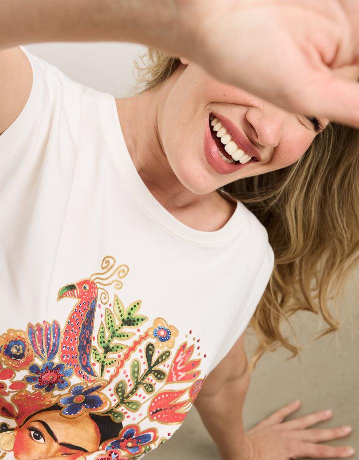 koala bay Camiseta Manga Corta Off White - Frilor Rebajas de fin de temporada