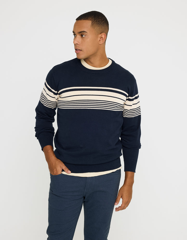 koala bay Jersey Manga Larga Rayas Azul Marino - Woldcost Ofertas