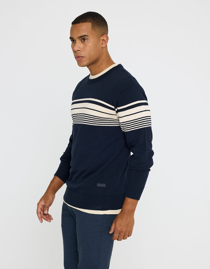 koala bay Jersey Manga Larga Rayas Azul Marino - Woldcost Ofertas