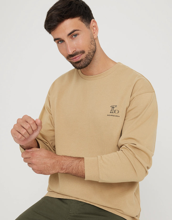 koala bay Sudadera sin Capucha con Estampado Marrón - Isalow Rebajas top