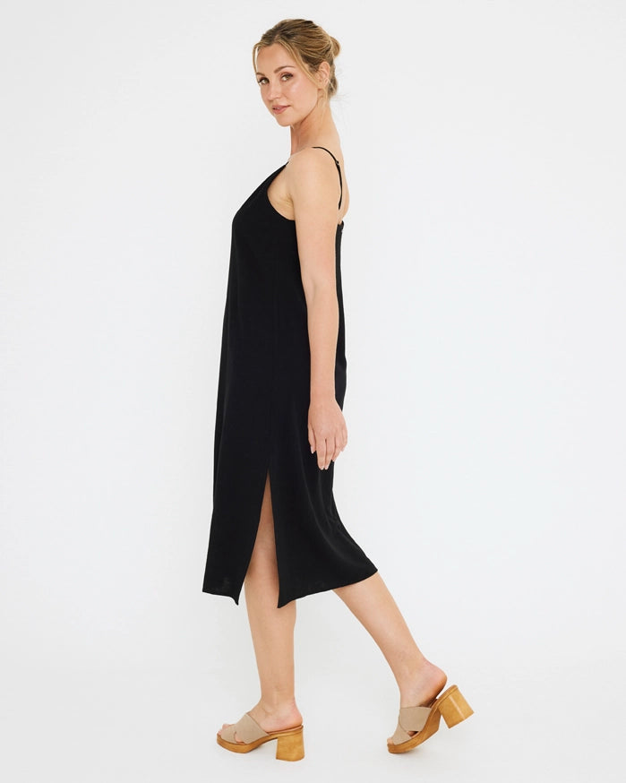 koala bay Vestido Midi Negro - Luisa Ofertas especiales