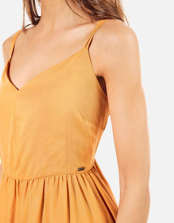 koala bay Vestido Corto Mostaza - Dressy 2025