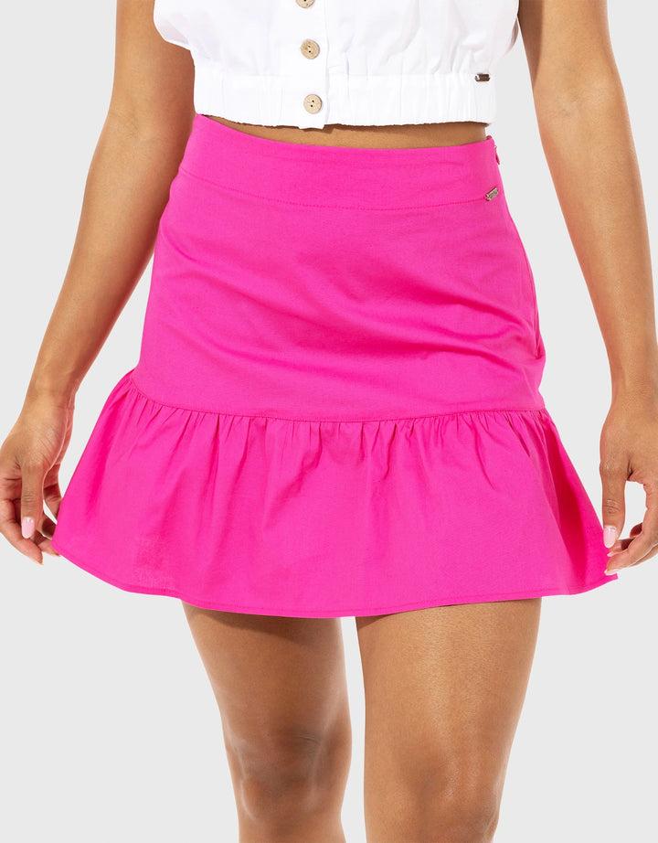koala bay Falda Mini Fucsia Volantes - Pagoda Ventas relámpago
