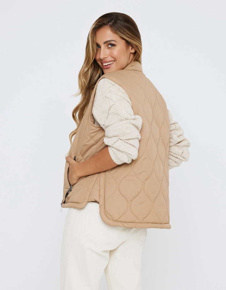 koala bay Chaleco Marrón Acolchado - Jantersin Última moda