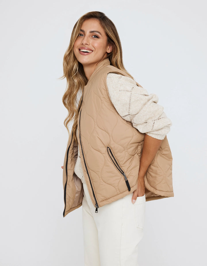 koala bay Chaleco Marrón Acolchado - Jantersin Última moda