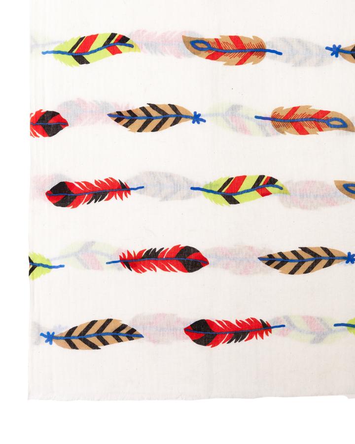 lovat & green FEATHERS ECRU - LOVAT&GREEN SS’ 18 Scarves Collection Rebajas de fábrica