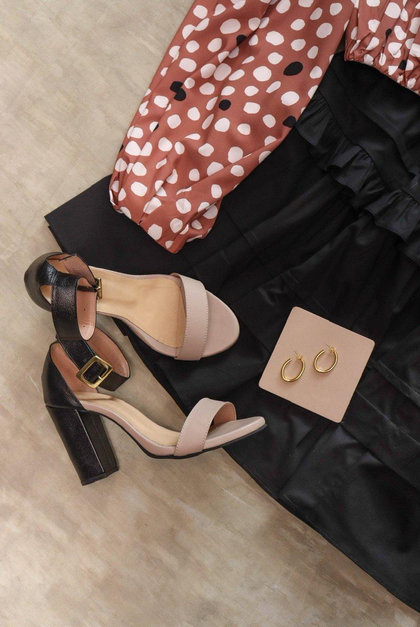 pepita pérez Tacones Mile – Nude y negro Ahorra y exporta