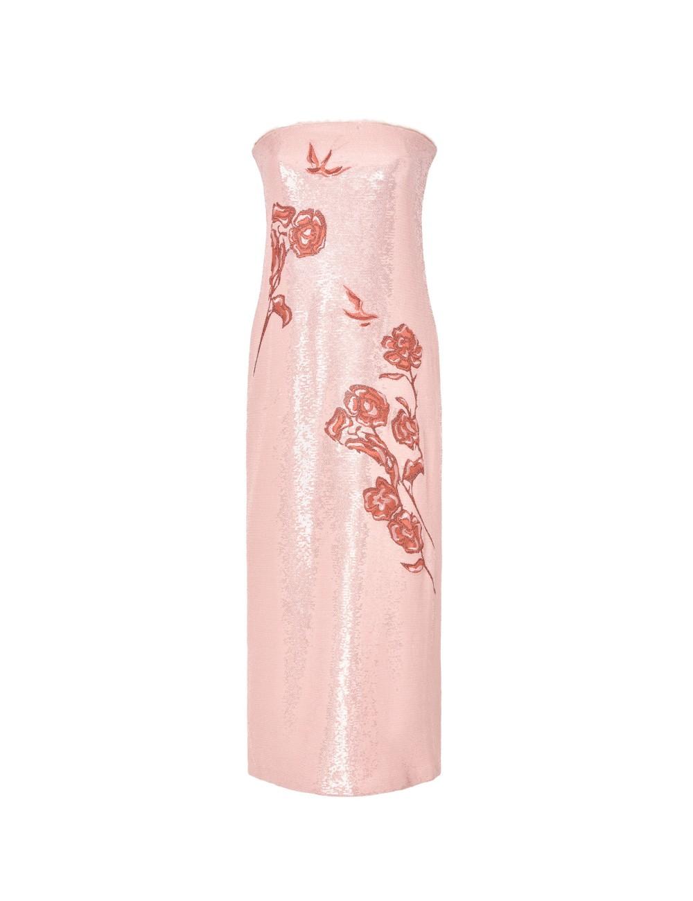 pertegaz Vestido palabra de honor lentejuelas bordado floral Rebajas