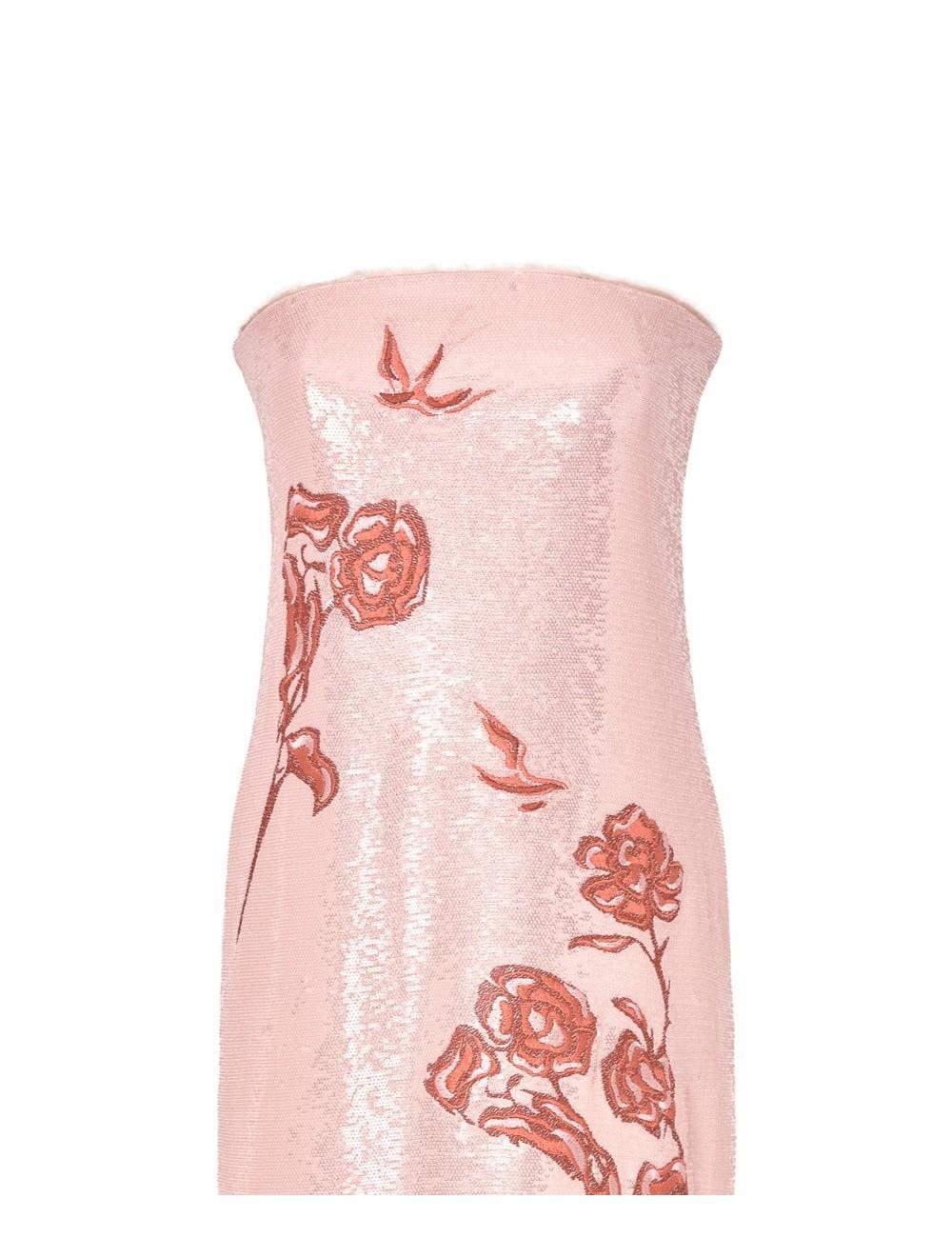 pertegaz Vestido palabra de honor lentejuelas bordado floral Rebajas