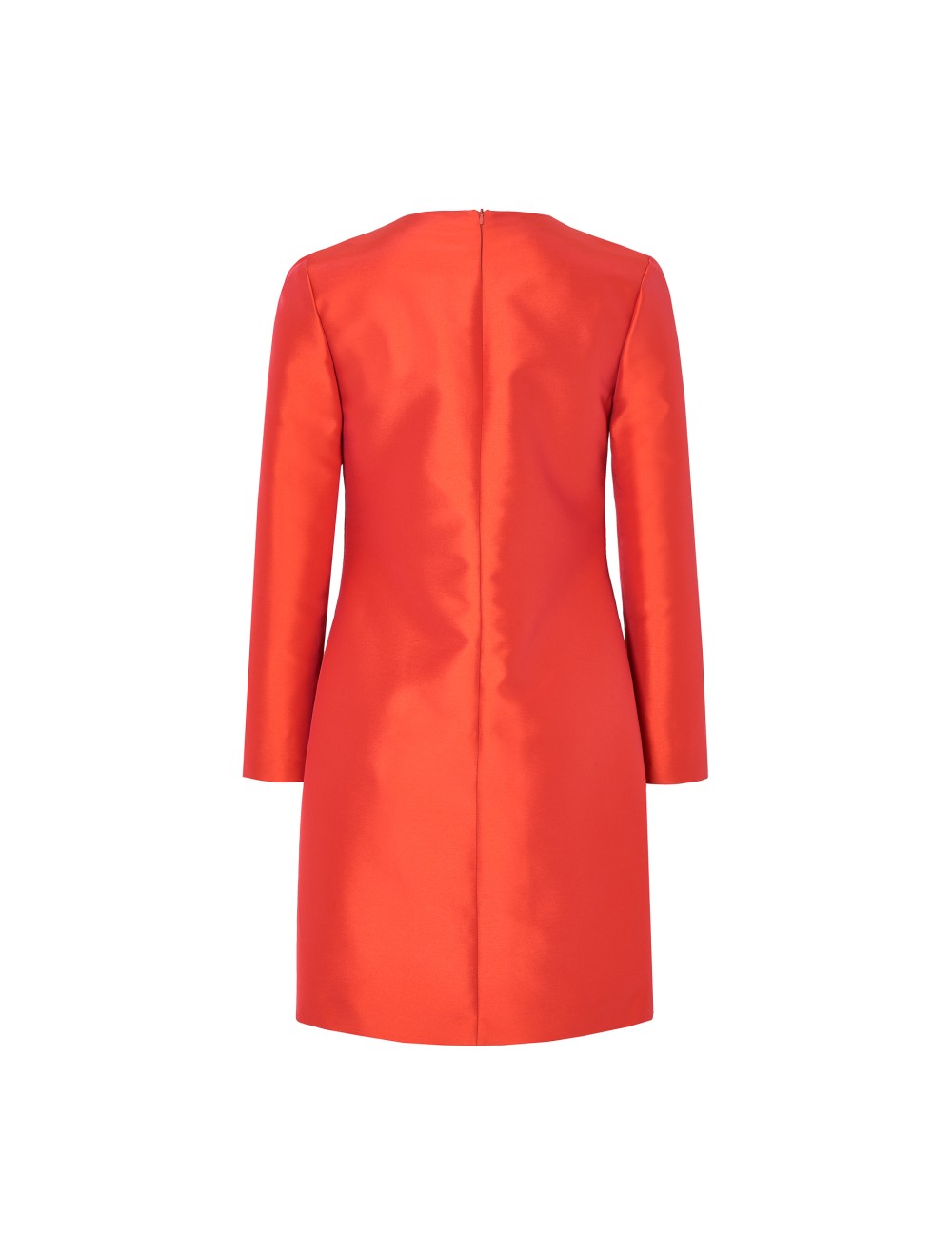 pertegaz Vestido de raso con flores bordadas corto rojo Gran oferta