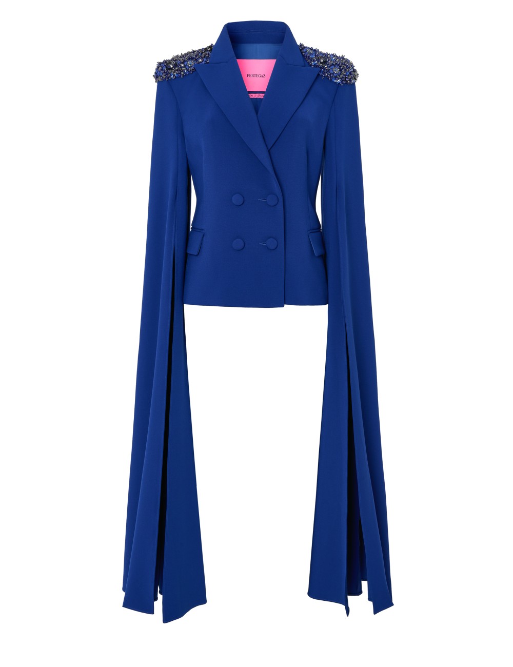 pertegaz Blazer entallada con mangas capa azul ÚLTIMAS EDICIONES