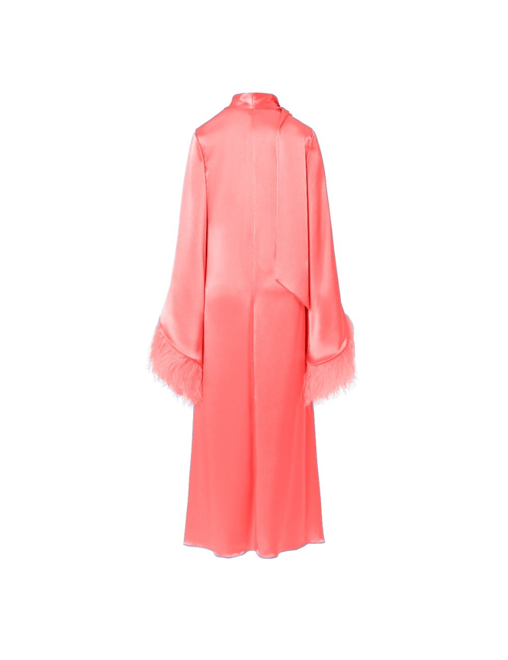 pertegaz Vestido túnica con plumas coral Solo hoy