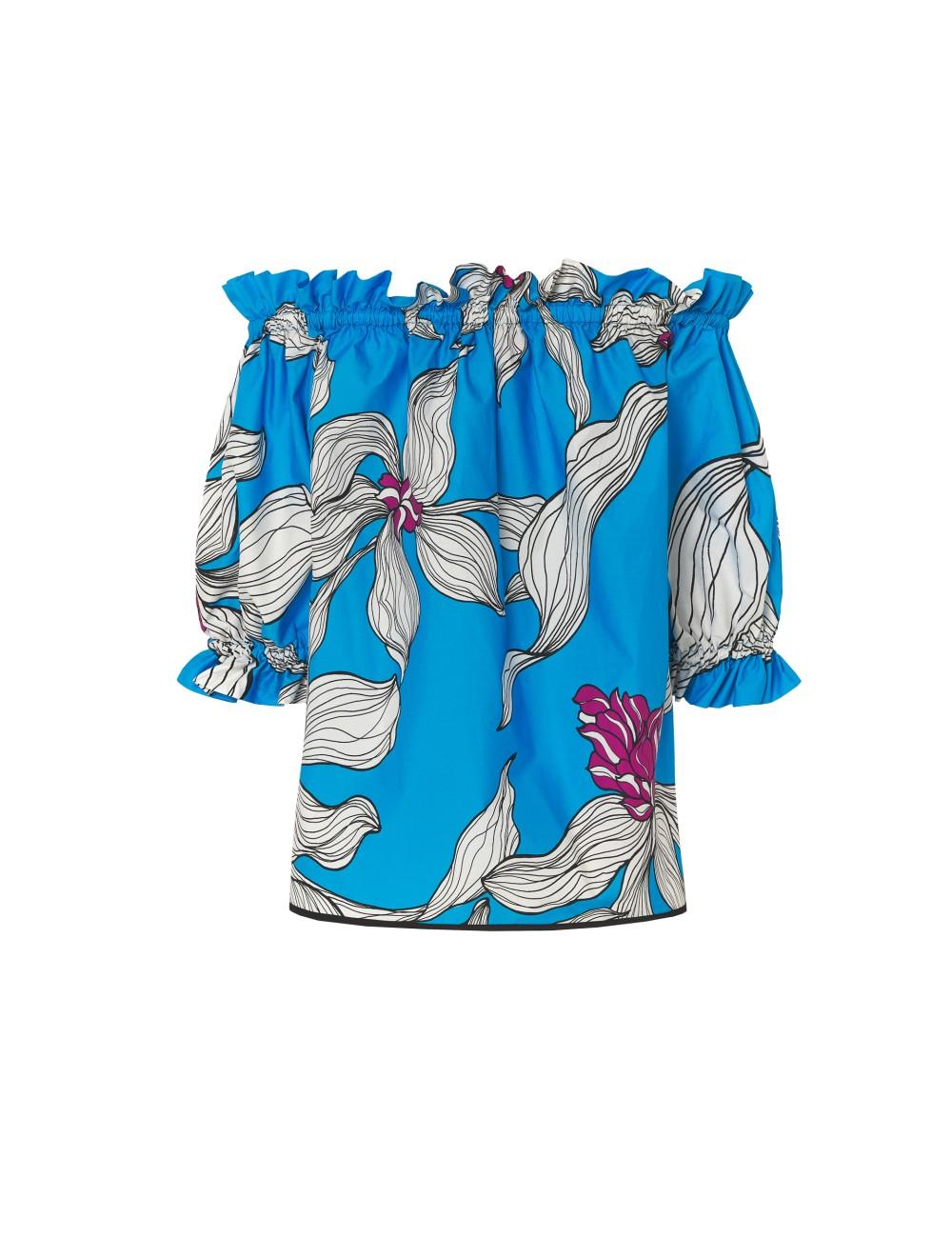 pertegaz Blusa estampada cuello barco Oferta especial de fábrica