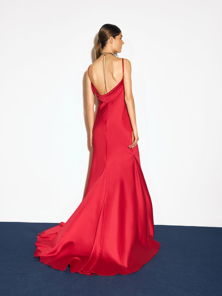 pronovias ZINGIVER | Vestido de fiesta sirena drapeado | Pronovias Mejor oferta