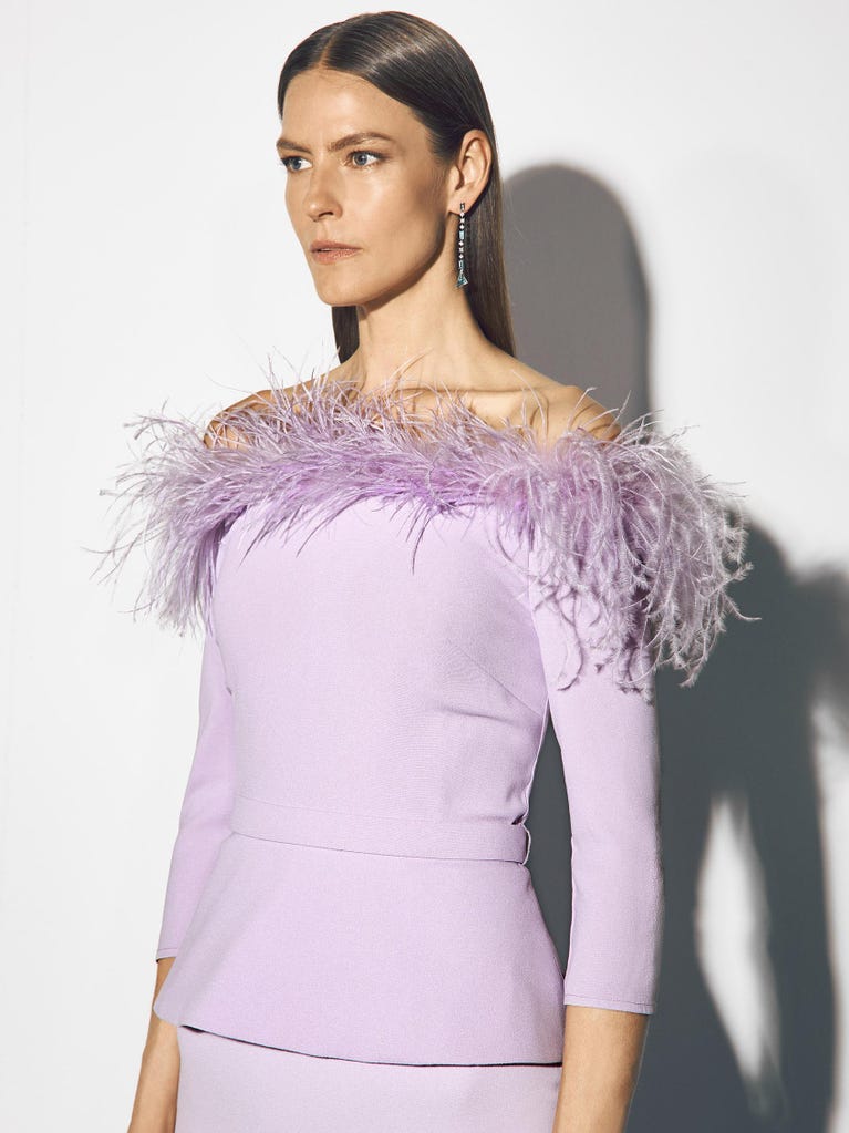 pronovias PERSEA | Vestido de fiesta corte en a con escote envolvente | Pronovias Últimos 2 días
