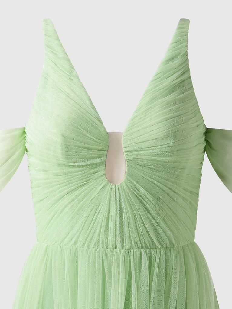 pronovias AMIENN | Vestido de dama de honor fit & flare con escote de pico | Vera Wang Bridesmaids Precio de fábrica