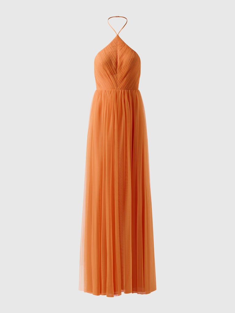 pronovias BELLEVUE | Vestido de dama de honor fit & flare con cuello halter | Vera Wang Bridesmaids Solo hoy