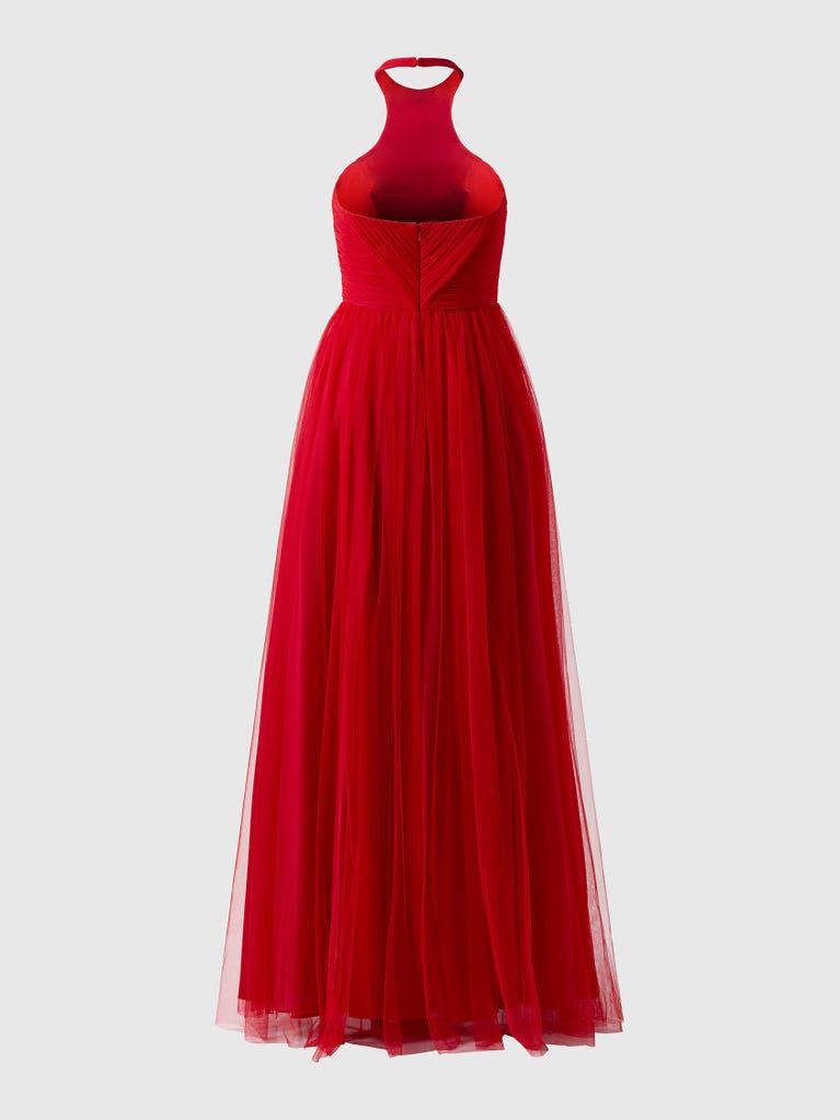 pronovias GUIANA | Vestido de dama de honor princesa con cuello halter | Vera Wang Bridesmaids Libre de impuestos