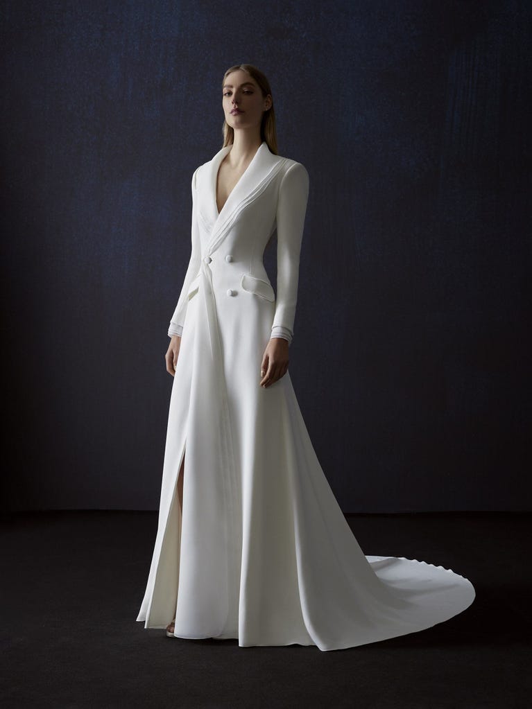 pronovias COPERNICO | Vestido de novia sirena con escote camisero | Atelier Pronovias Venta caliente