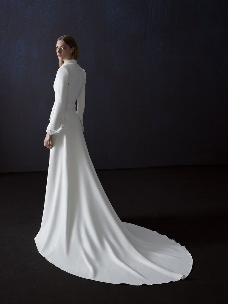 pronovias COPERNICO | Vestido de novia sirena con escote camisero | Atelier Pronovias Venta caliente