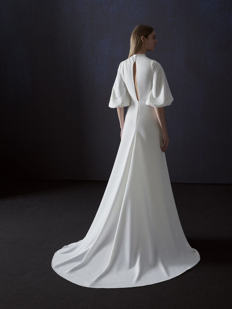 pronovias CONDES | Vestido de novia corte en A drapeado | Atelier Pronovias En oferta