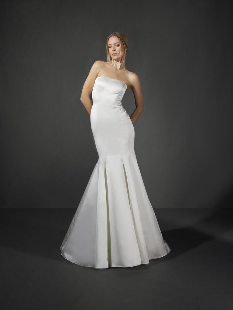 pronovias MYRON | Vestido de novia fit & flare palabra de honor | Vera Wang Bride Rebajas de fábrica