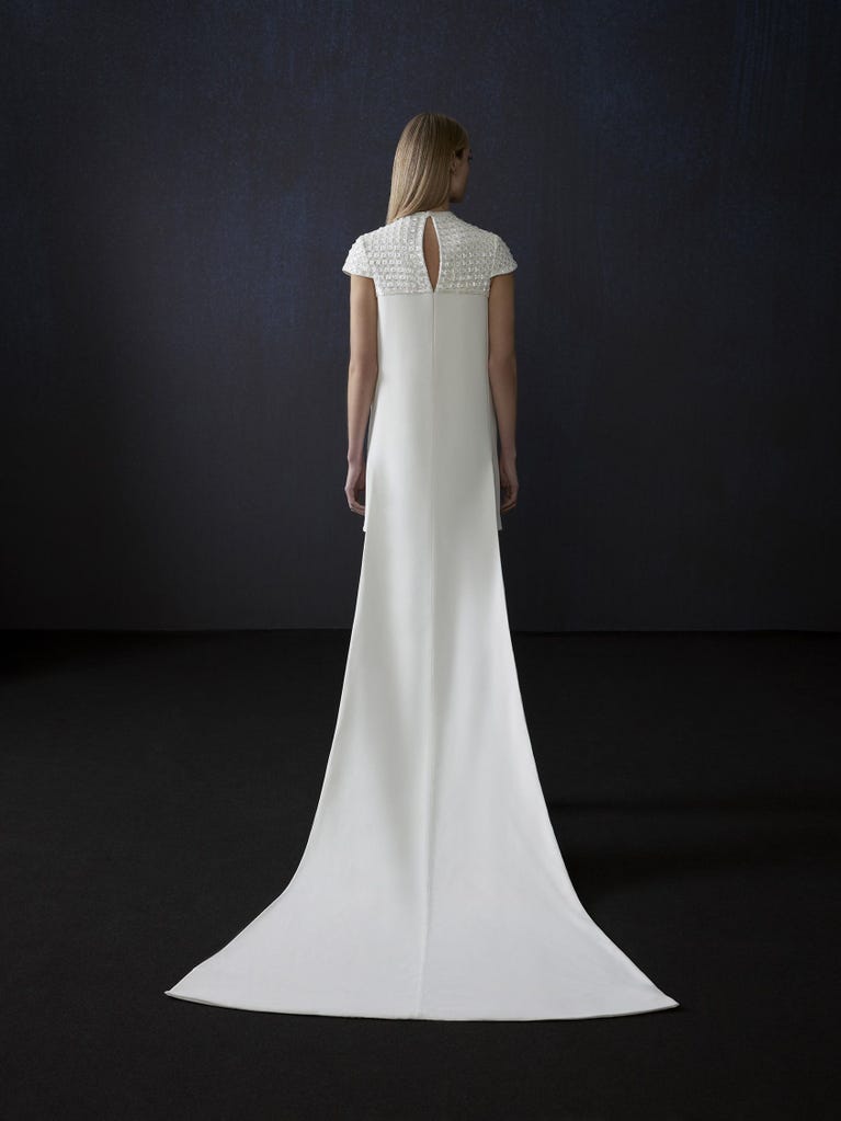 pronovias CASAS | Vestido de novia recto con cuello caja | Atelier Pronovias Oferta especial