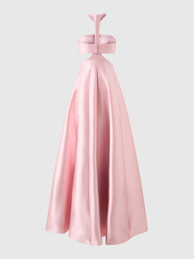 pronovias LAVANDE | Vestido de dama de honor princesa con cuello halter | Vera Wang Bridesmaids Ahorra y exporta