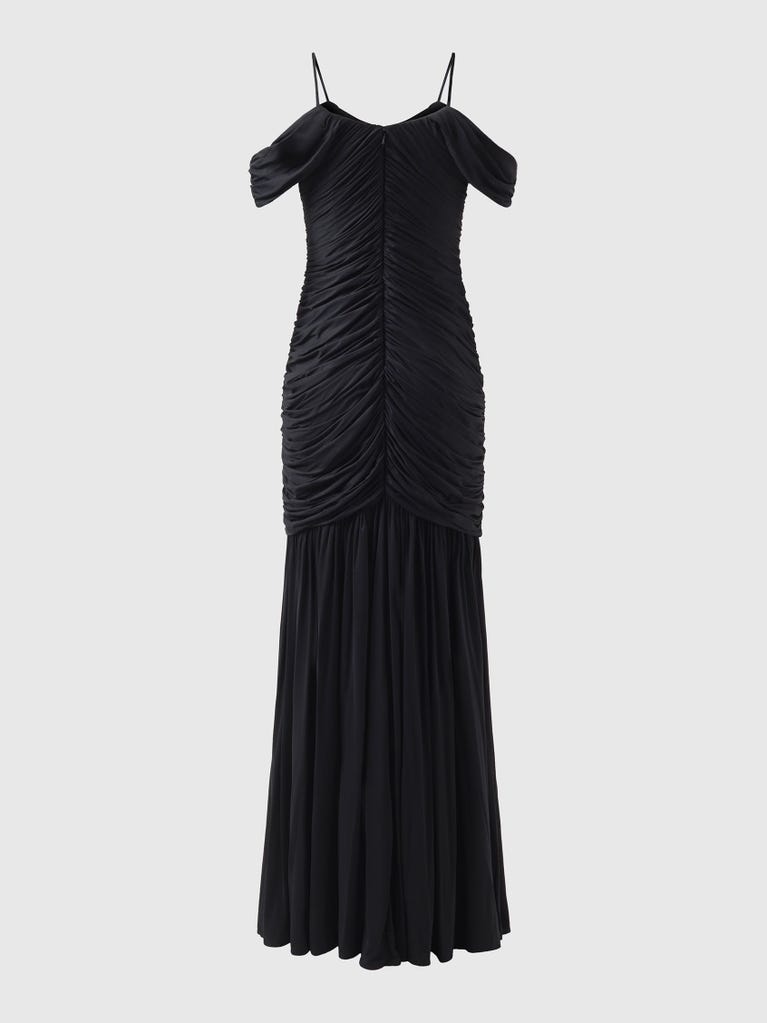 pronovias DIJONNE | Vestido de dama de honor sirena con escote barco | Vera Wang Bridesmaids Ofertas de temporada