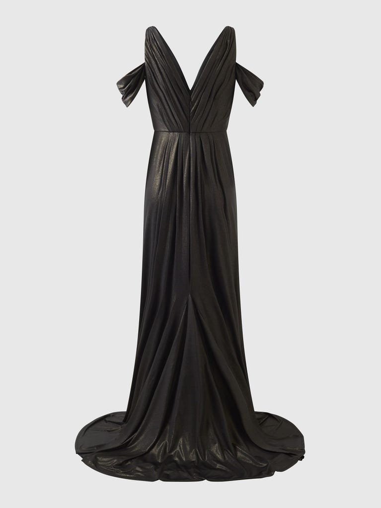 pronovias AUXERRE | Vestido de dama de honor fit & flare con escote de pico | Vera Wang Bridesmaids Precio ultrabajo